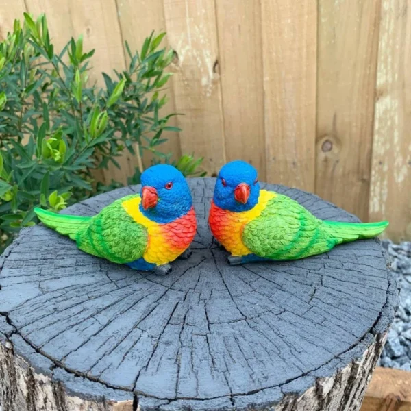 Rainbow Lorikeet Parrot Bird Statue